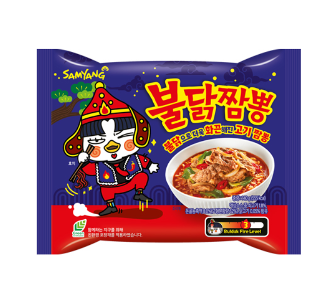 [FRKR] Samyang Hot Chicken Flavored Ramen Pack - Jjambbong Buldak Ramen (140g, 140gX4PK)