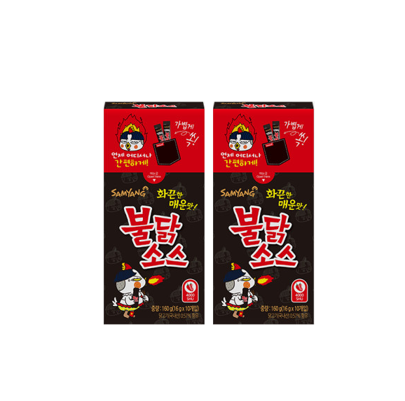 Samyang Hot Chicken Flavor Sauce - Original Mini Buldak Sauce (16gx10 Stick Pouch)