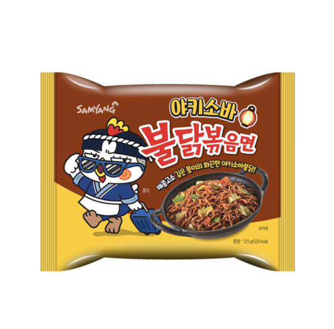 [FRKR] Samyang Hot Chicken Flavored Ramen Pack - Yakisoba Buldak Ramen (125g, 125gX4PK)