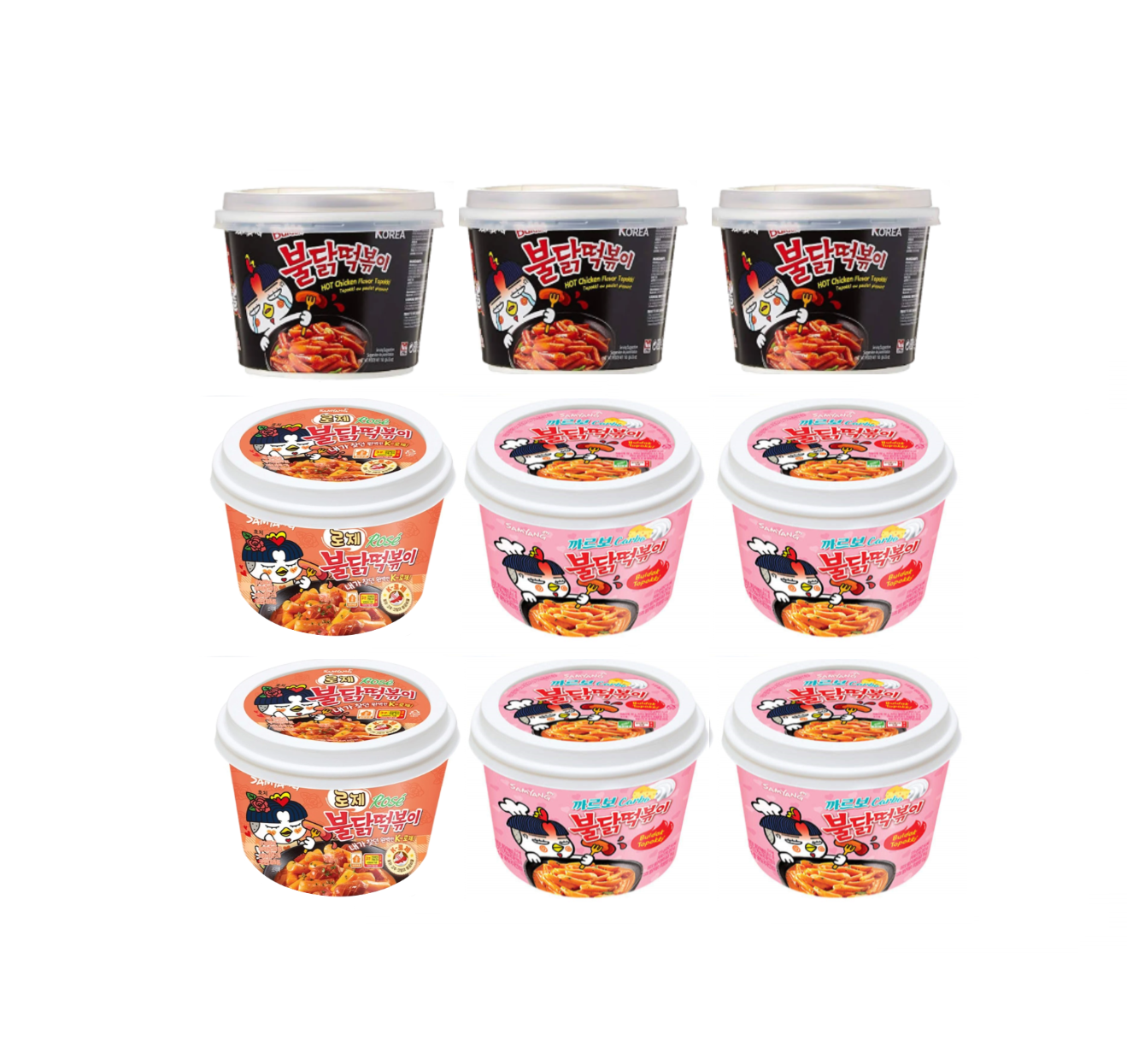 [COMBO] Samyang Hot Chicken Flavored Tteokbokki - Carbo/Rose/Original Buldak Tteokbokki Variety Option