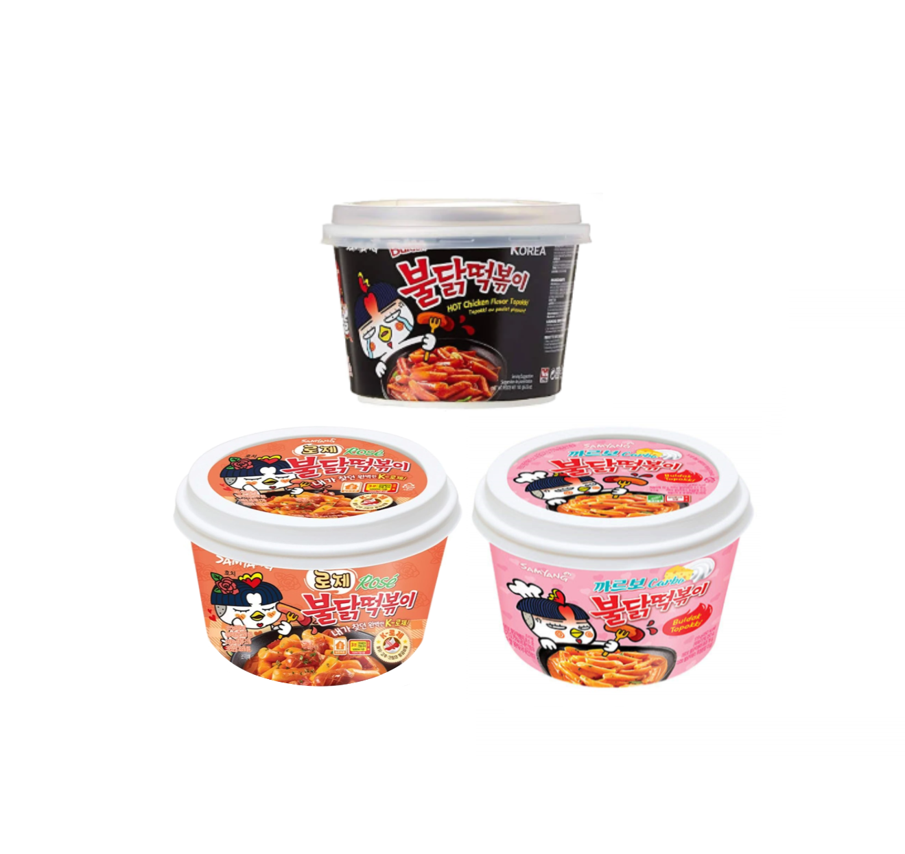 [COMBO] Samyang Hot Chicken Flavored Tteokbokki - Carbo/Rose/Original Buldak Tteokbokki Variety Option