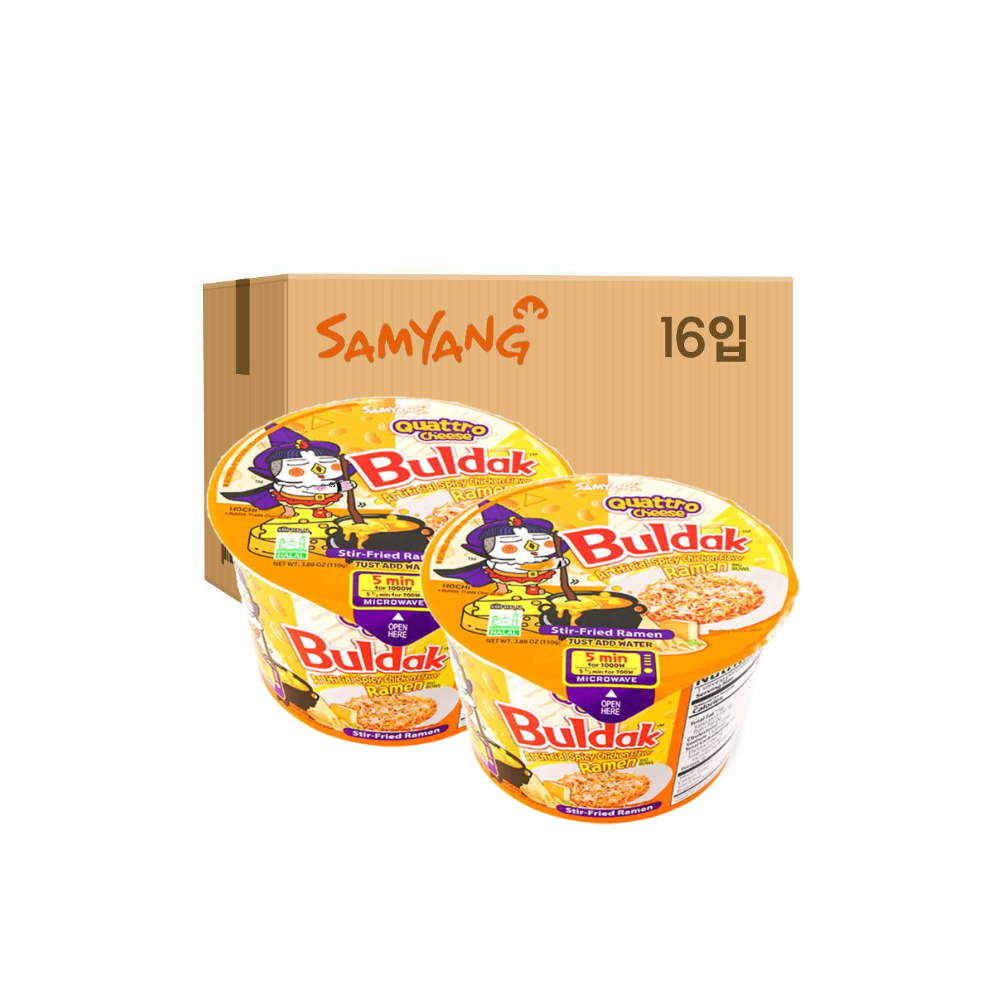 Samyang Hot Chicken Flavored Big Bowl - Quattro Cheese Buldak Ramen (105g)