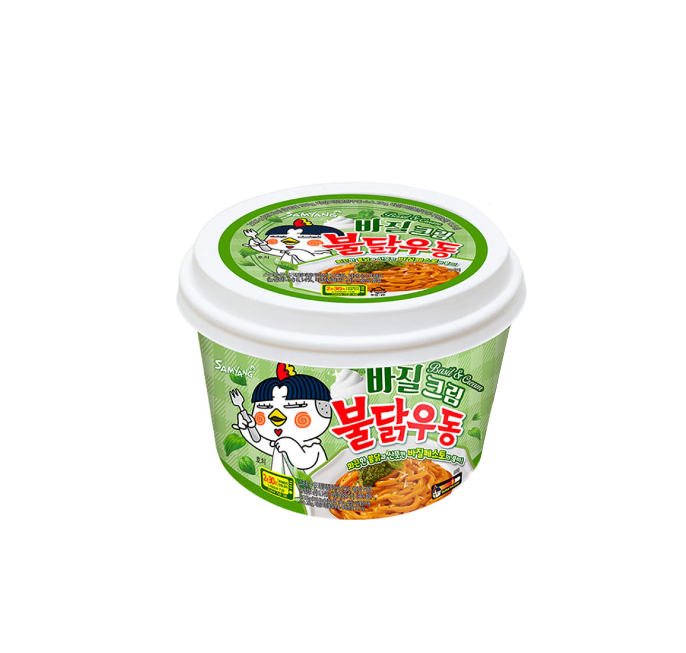 [FRKR] Samyang Hot Chicken Flavored Big Bowl -  Basil & Cream Buldak Udon (213.5g)