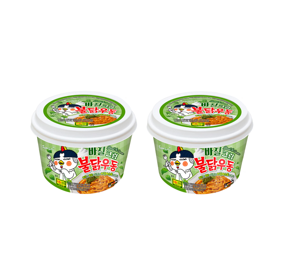 [FRKR] Samyang Hot Chicken Flavored Big Bowl -  Basil & Cream Buldak Udon (213.5g)