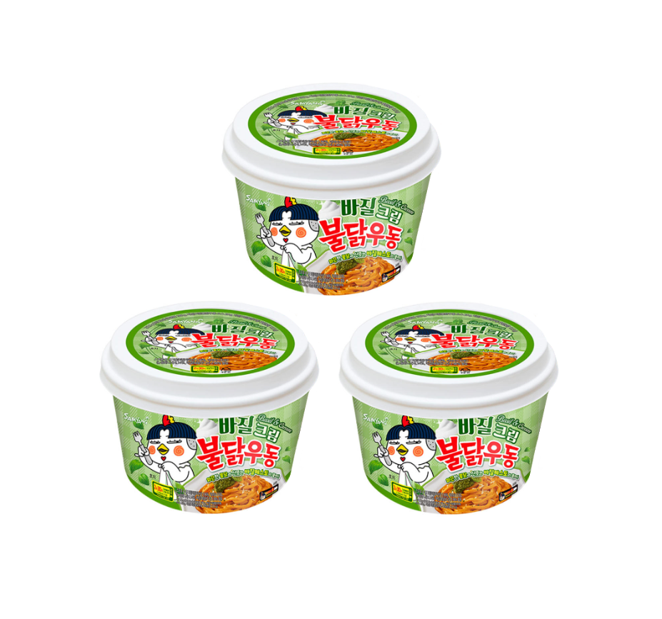 [FRKR] Samyang Hot Chicken Flavored Big Bowl -  Basil & Cream Buldak Udon (213.5g)