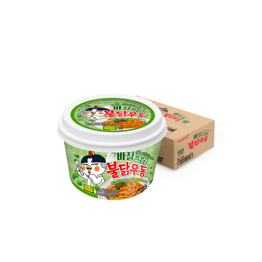 [FRKR] Samyang Hot Chicken Flavored Big Bowl -  Basil & Cream Buldak Udon (213.5g)