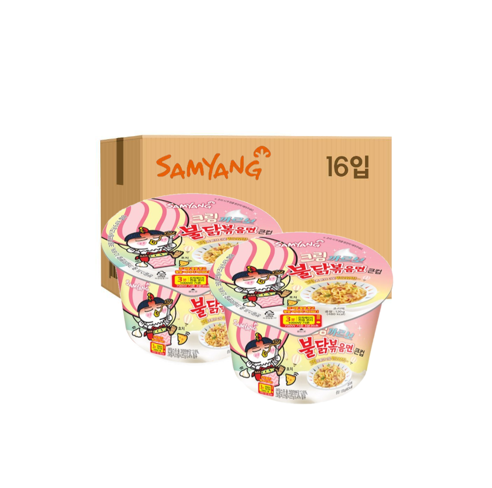 [FRKR] Samyang Hot Chicken Flavored Big Bowl - Cream Carbo Buldak Ramen (105g)