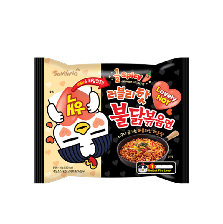 [FRKR] Samyang Hot Chicken Flavored Ramen Pack - Lovely Spicy Buldak Ramen (140g, 140gX5PK)