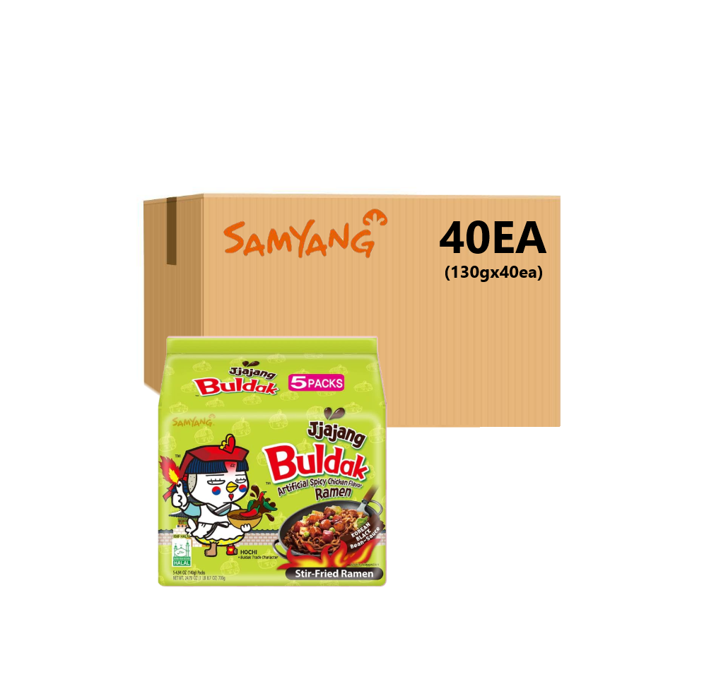 Samyang Hot Chicken Flavored Ramen Pack - Jjajang Buldak Ramen (120g, 120gX5PK)