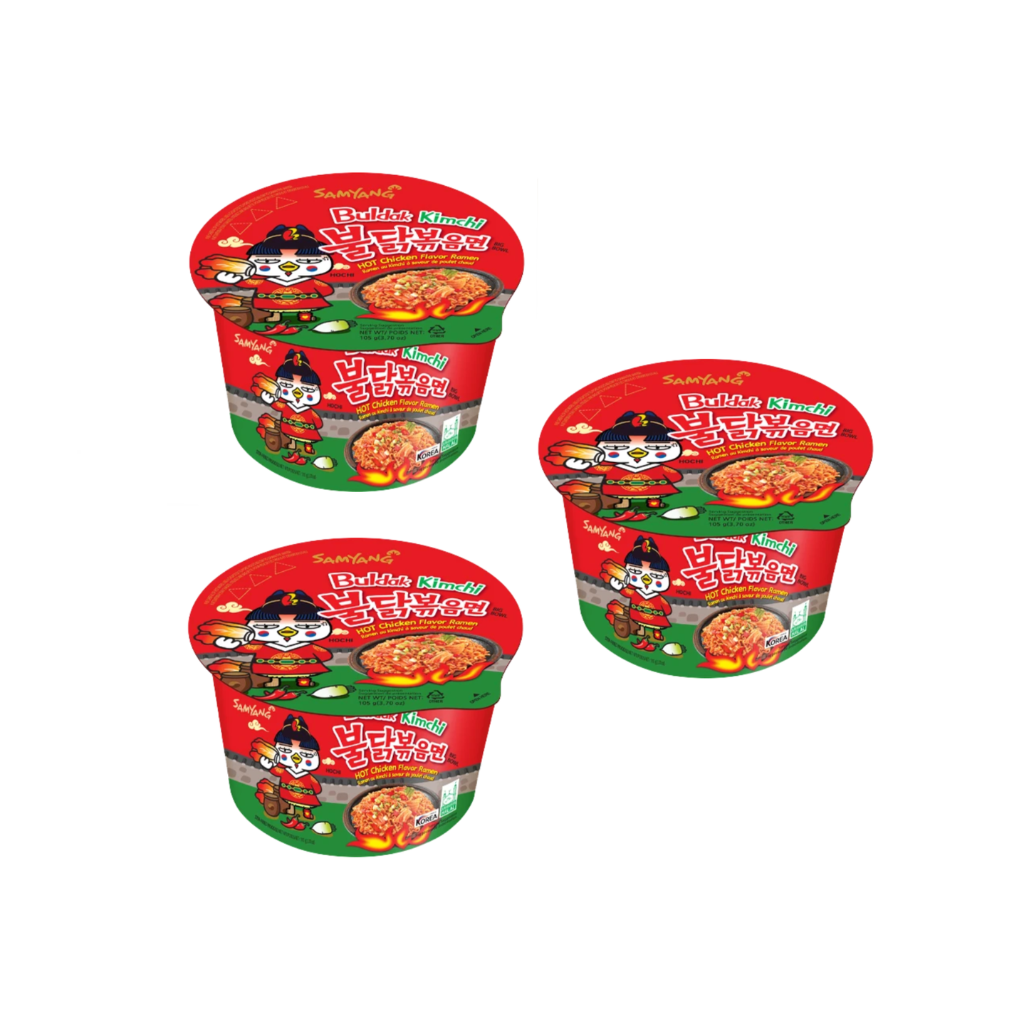 Samyang Hot Chicken Flavored Kimchi Big Bowl - Kimchi Buldak Ramen (105g)