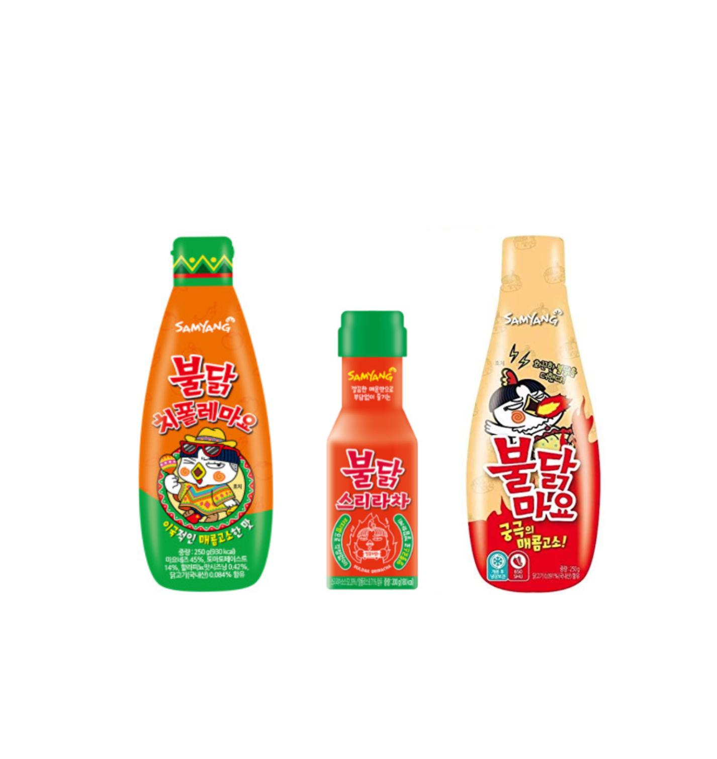 [FRKR][COMBO] Samyang Hot Chicken Flavor Sauce 3 Combo - New Sriracha/Mayo/Chipotle Mayo Buldak Sauce (200g, 250x2)