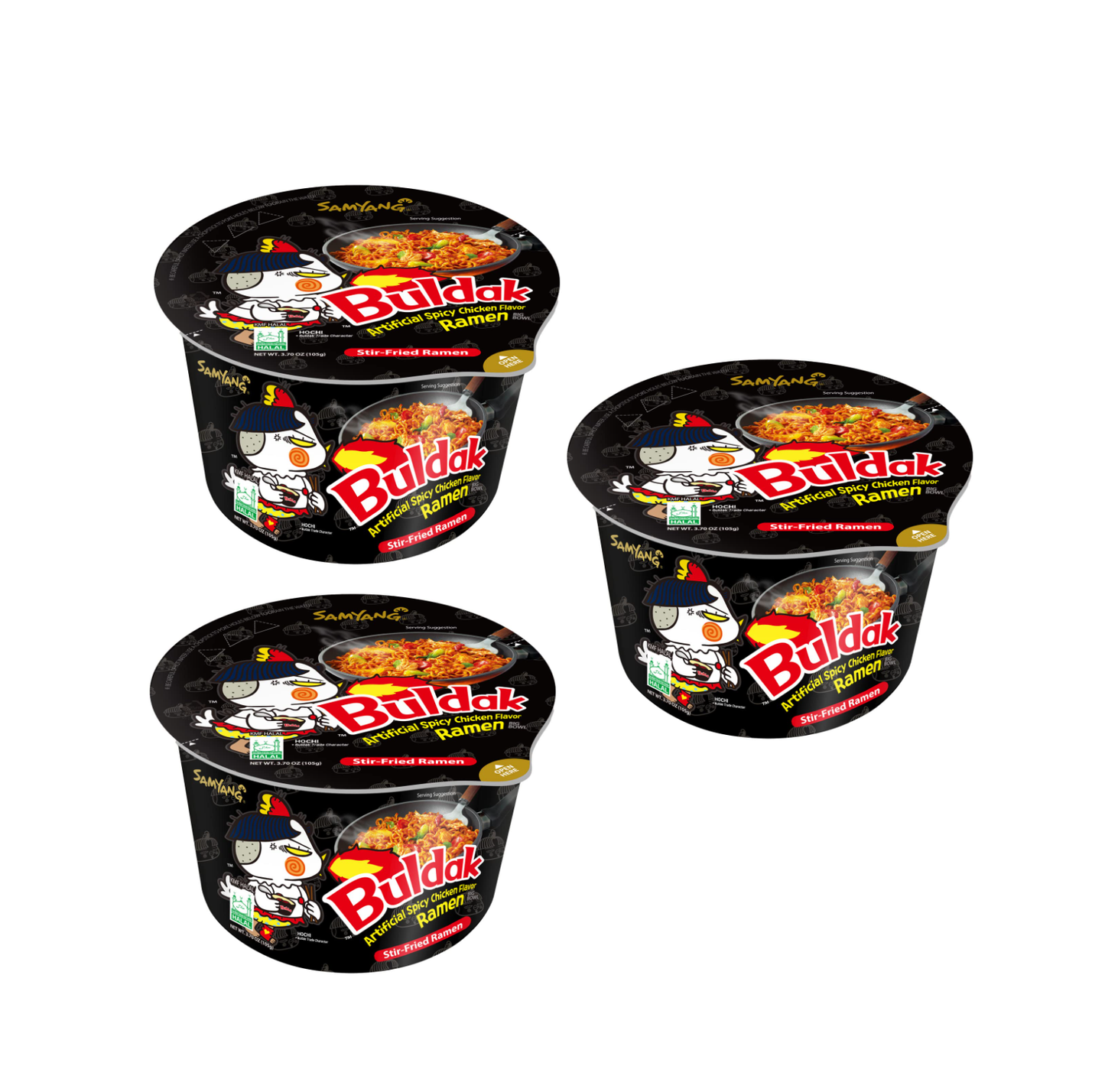 Samyang Hot Chicken Flavored Ramen Big Bowl - Original Buldak Ramen (105g)