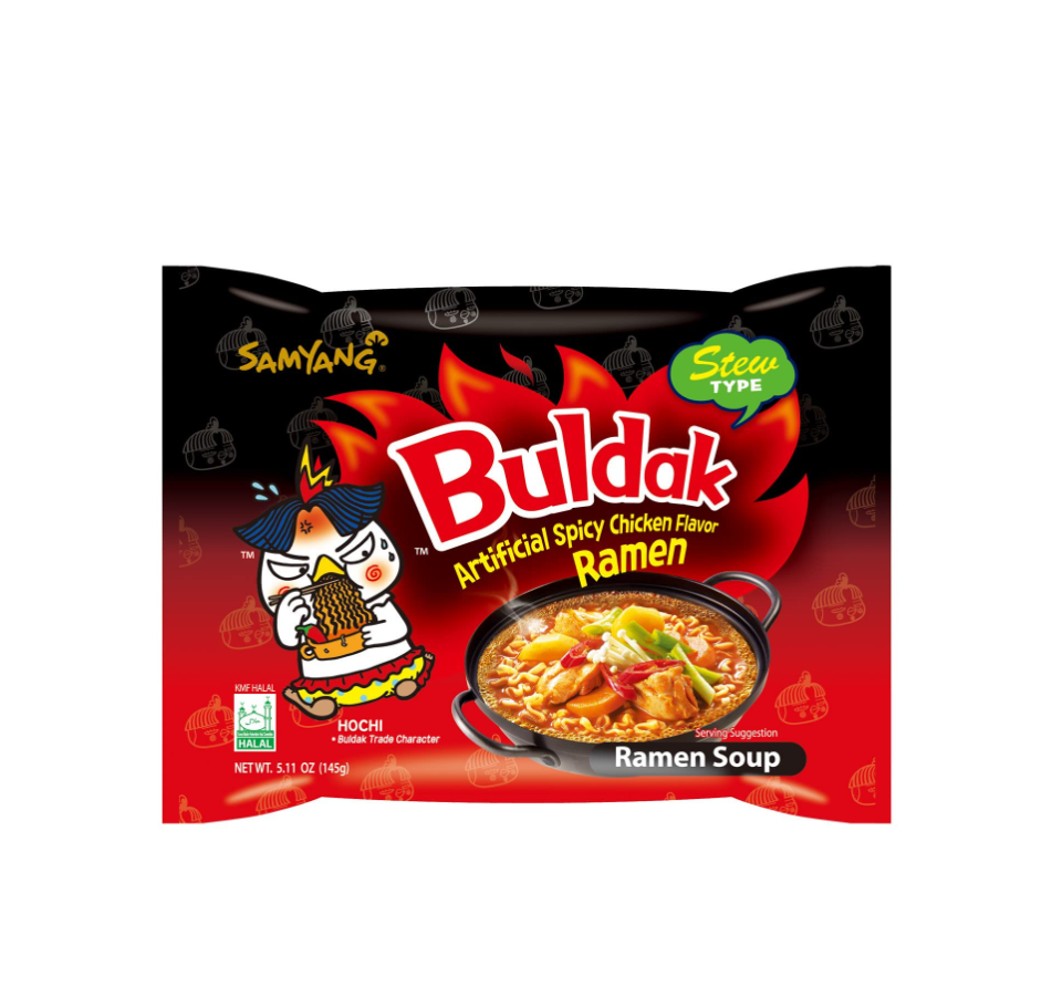 Samyang Hot Chicken Flavored Ramen Pack - Stew Buldak Ramen (145g, 145gX5PK)